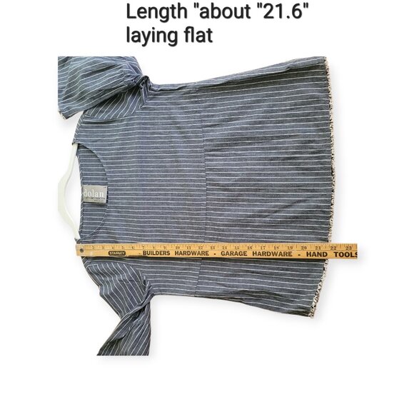 Anthropologie Dolan Bell Sleeve Striped Cotton Blouse Size S - Picture 7 of 10